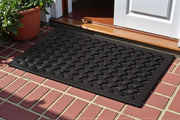 24" X 36" Black Rubber Weave Outdoor Door Mat-0