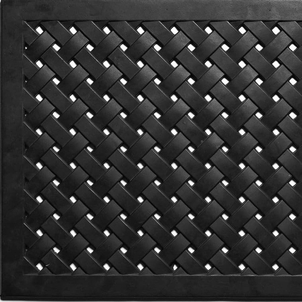 24" X 36" Black Rubber Weave Outdoor Door Mat-5