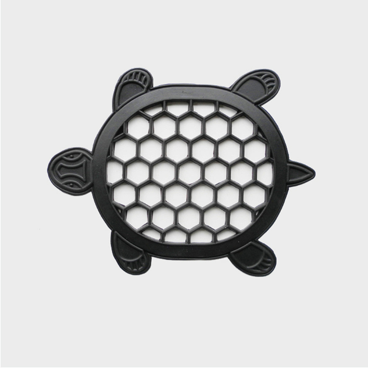13" X 17" Black Rubber Geometric Outdoor Door Mat-2