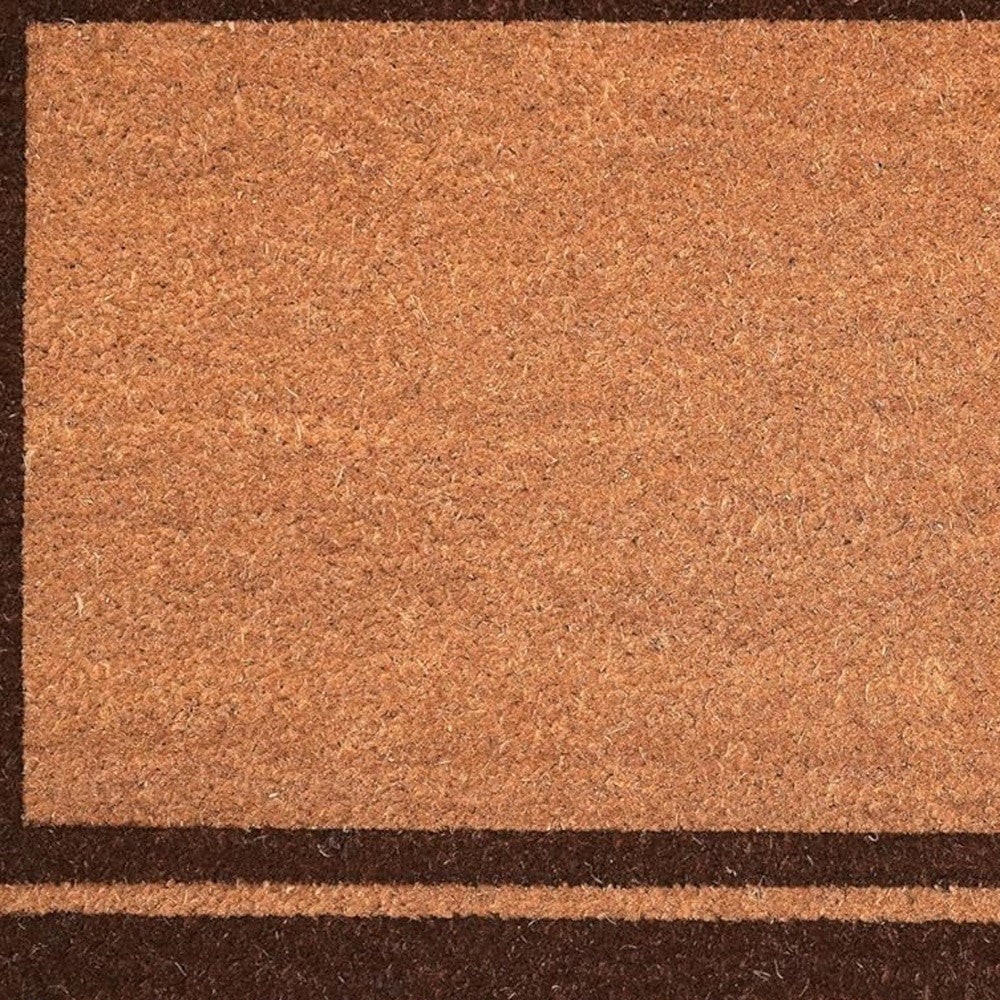 24" X 36" Natural and Black Coir Geometric Outdoor Door Mat-4
