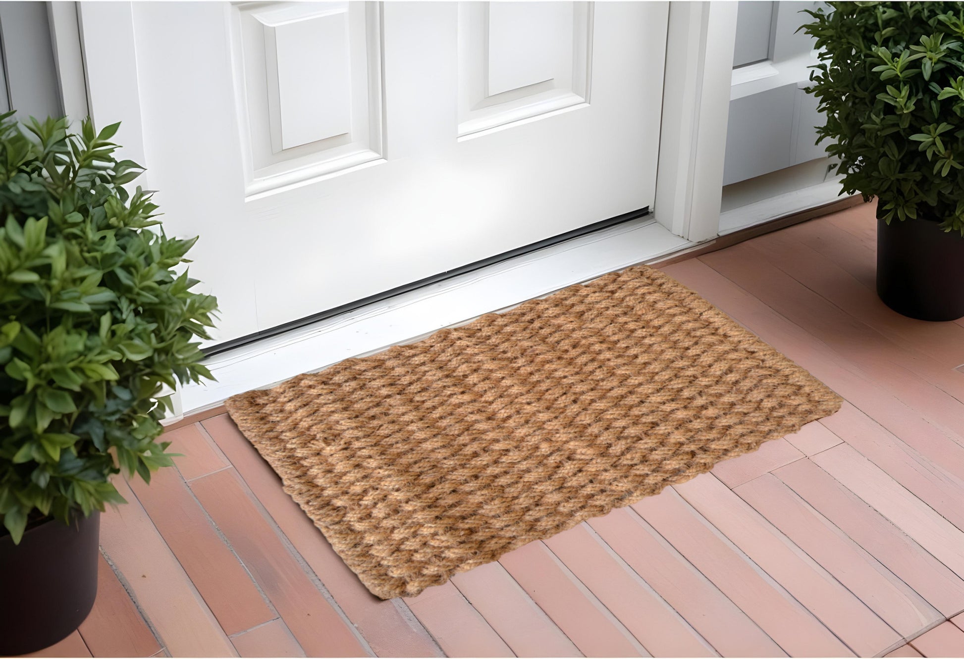 18" X 30" Brown Coir Weave Outdoor Door Mat-1