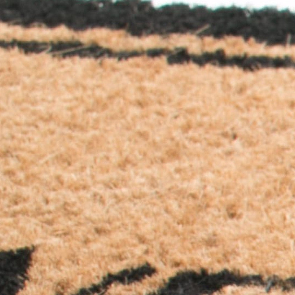18" X 30" Brown and Black Coir Bienvenidos Outdoor Door Mat-8