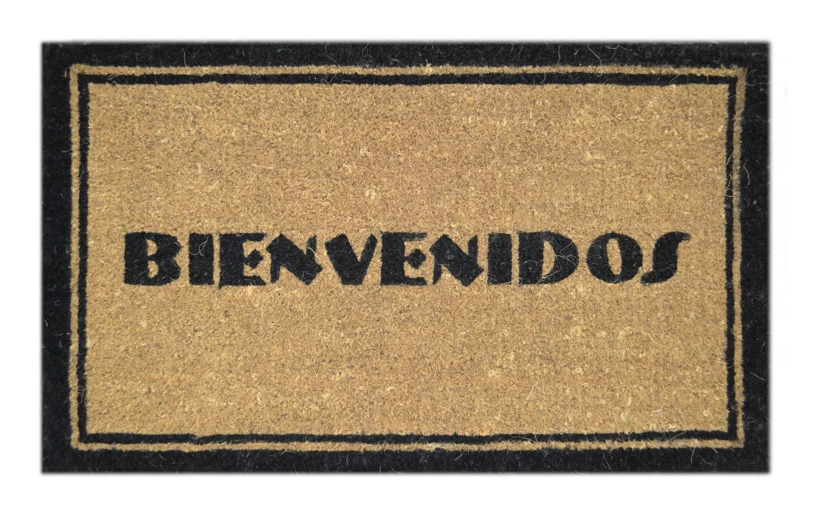 18" X 30" Brown and Black Coir Bienvenidos Outdoor Door Mat-3