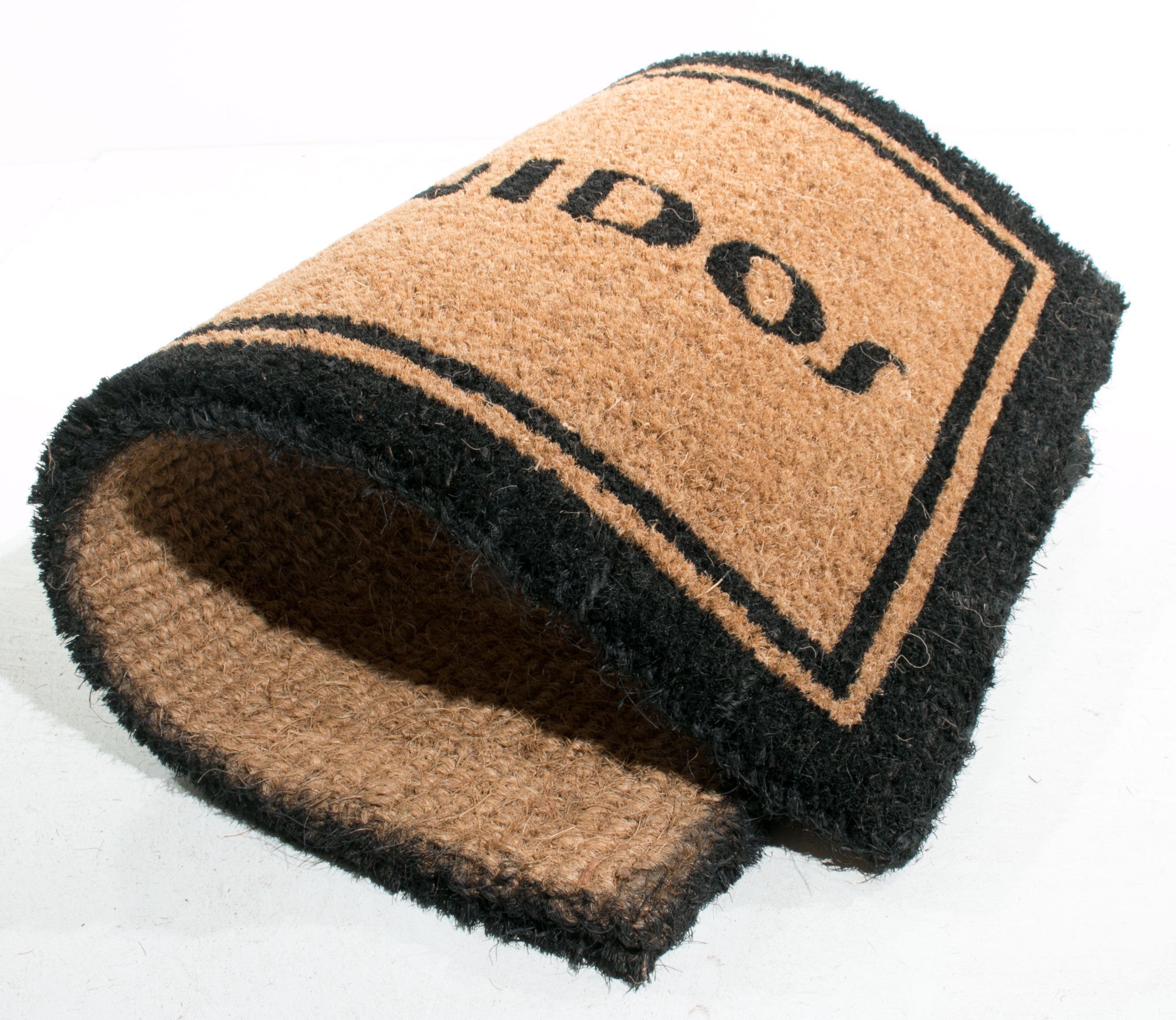 18" X 30" Brown and Black Coir Bienvenidos Outdoor Door Mat-4