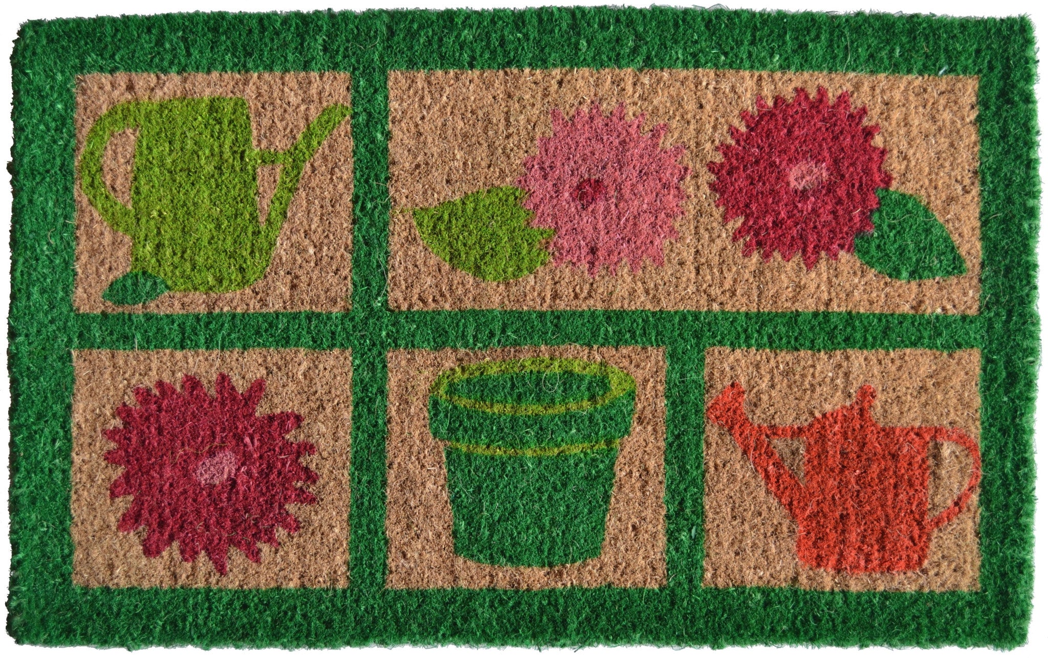 18" X 30" Brown Coir Garden Tools Outdoor Spring Door Mat-1