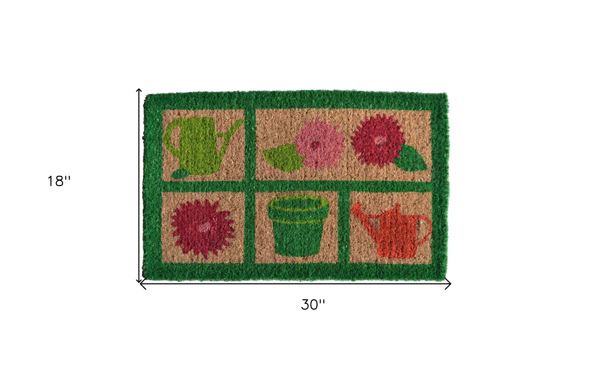 18" X 30" Brown Coir Garden Tools Outdoor Spring Door Mat-4