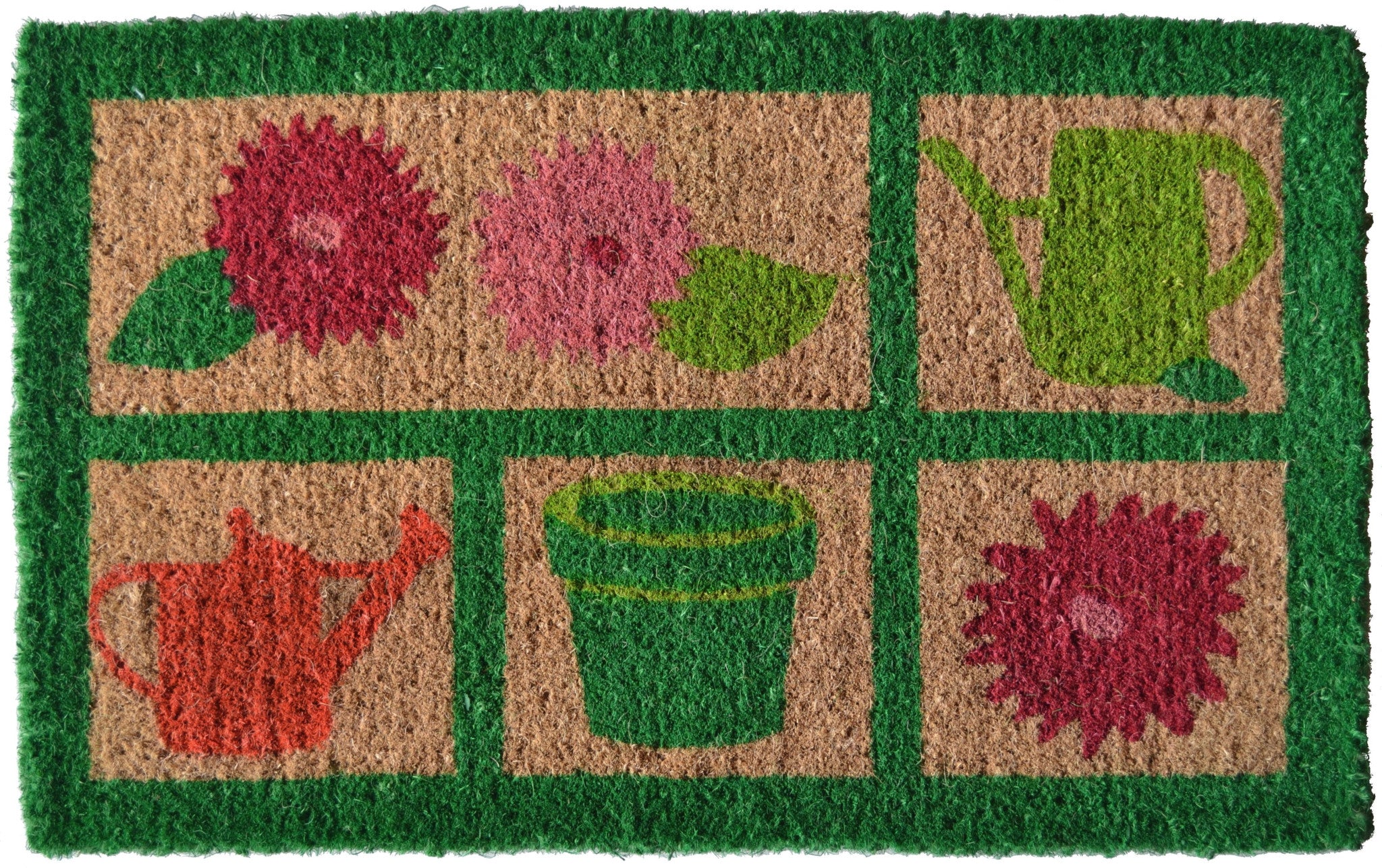 18" X 30" Brown Coir Garden Tools Outdoor Spring Door Mat-2