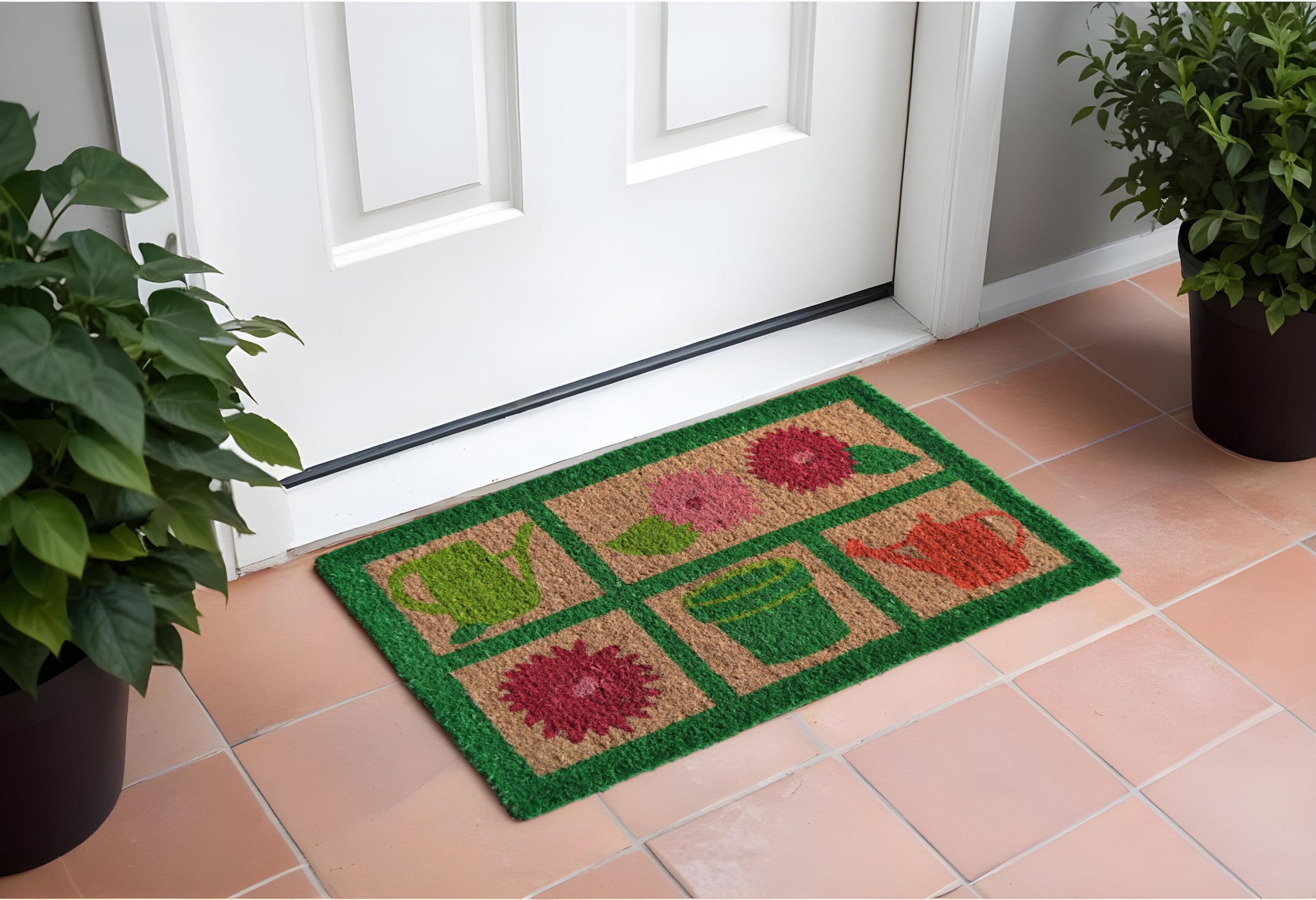 18" X 30" Brown Coir Garden Tools Outdoor Spring Door Mat-0