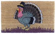 18" X 30" Brown and Black Coir Birds Outdoor Holiday Door Mat-0