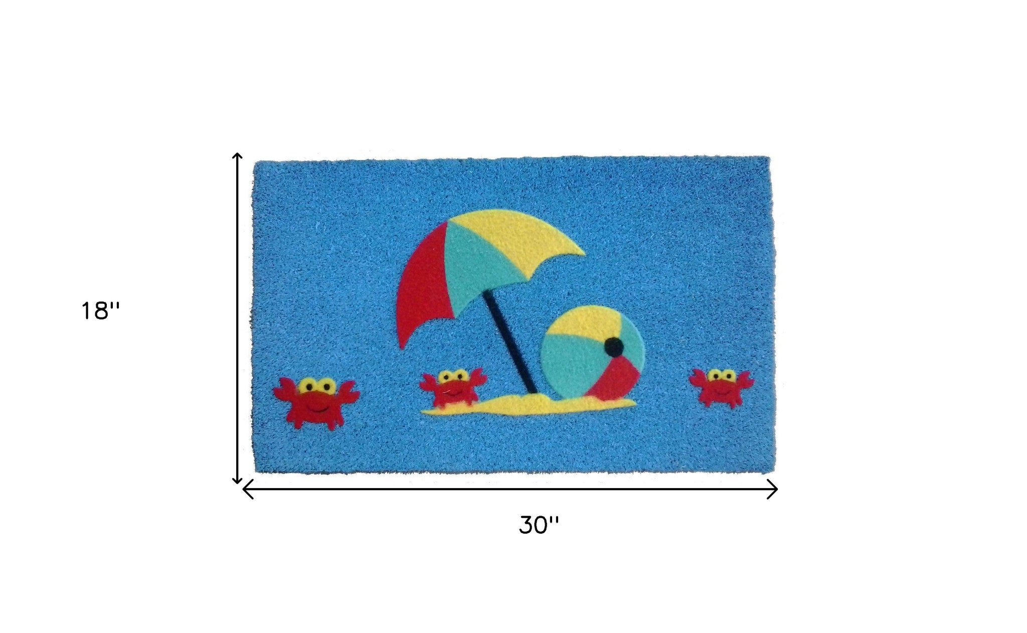 18" X 30" Blue Coir Tropical Outdoor Door Mat-4