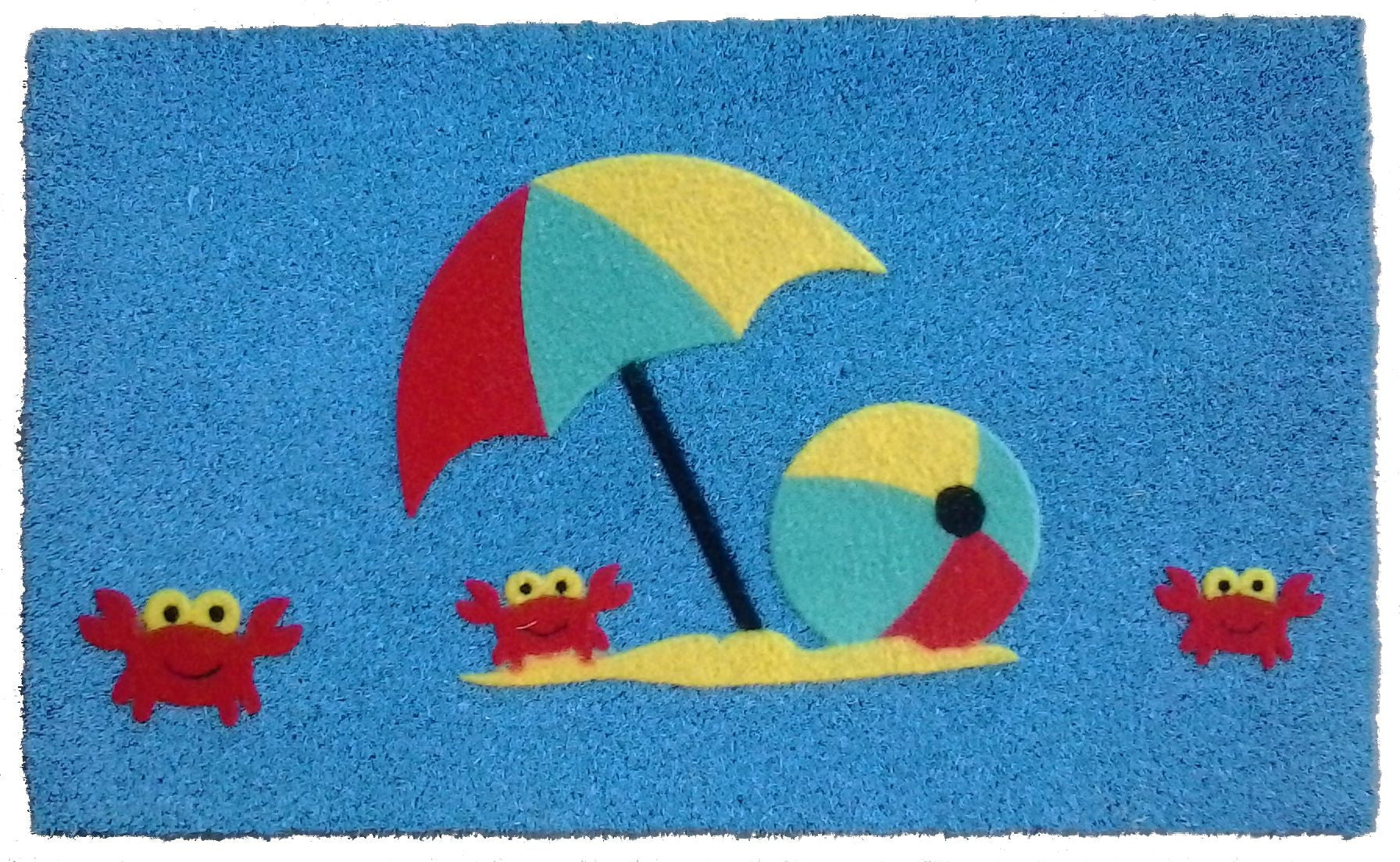 18" X 30" Blue Coir Tropical Outdoor Door Mat-0