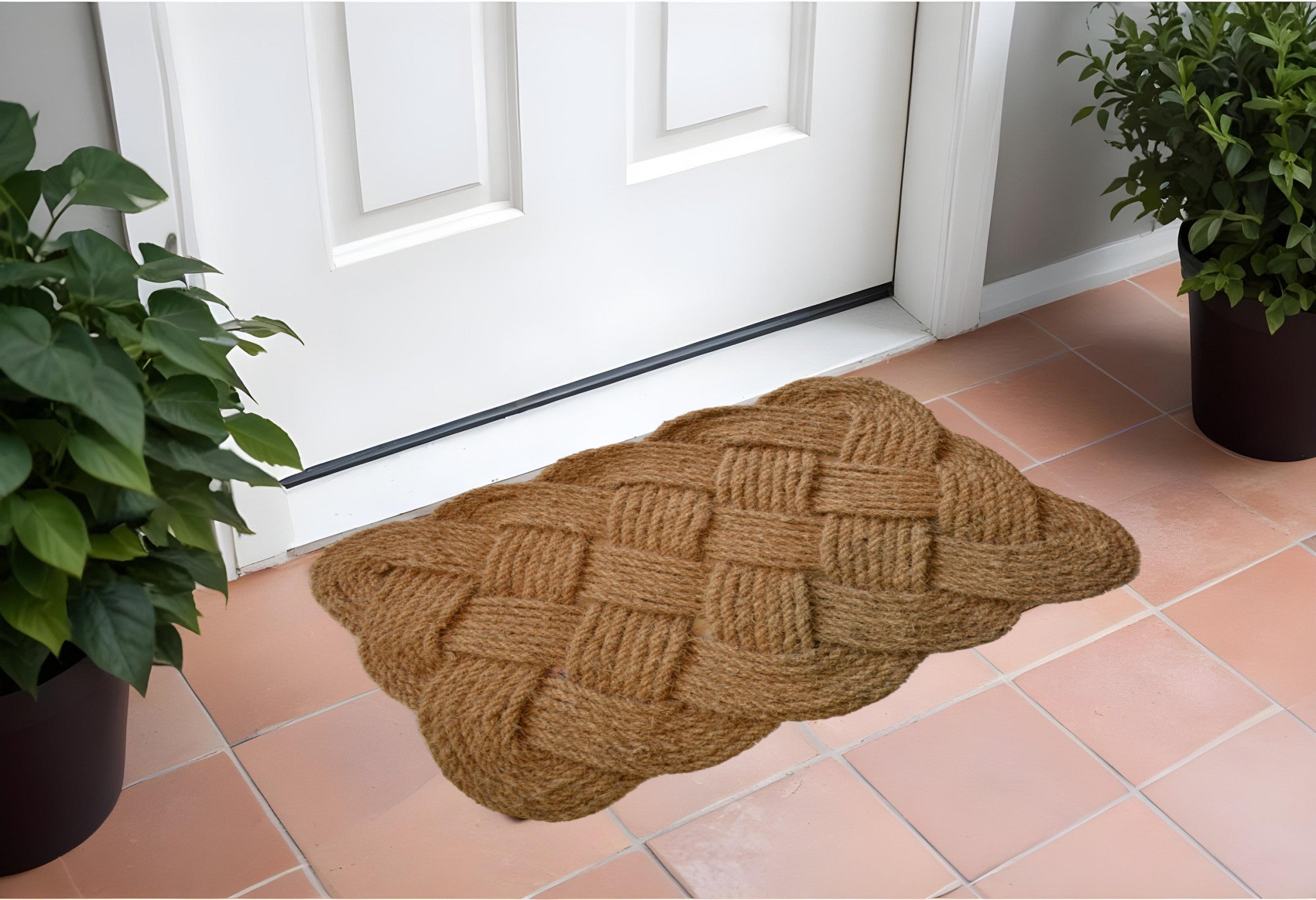 30" X 48" Brown Coir Weave Outdoor Door Mat-0
