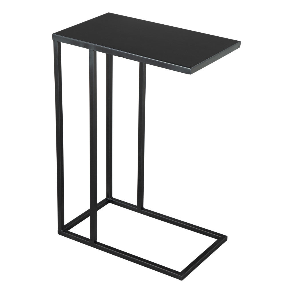 24" Black Iron Abstract End Table-End-Side Tables-DECOROLALA