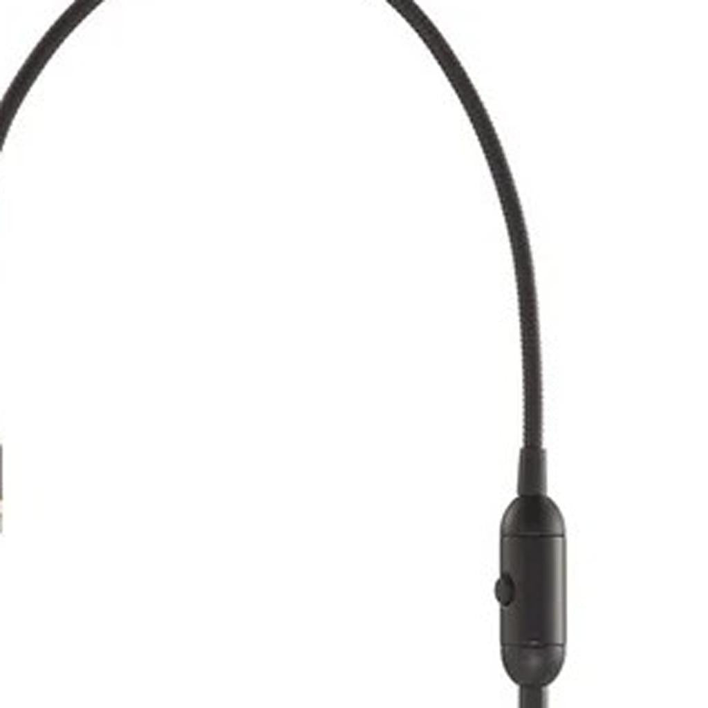 56" Black LED Arched Floor Lamp With Black Drum-Floor Lamps-DECOROLALA