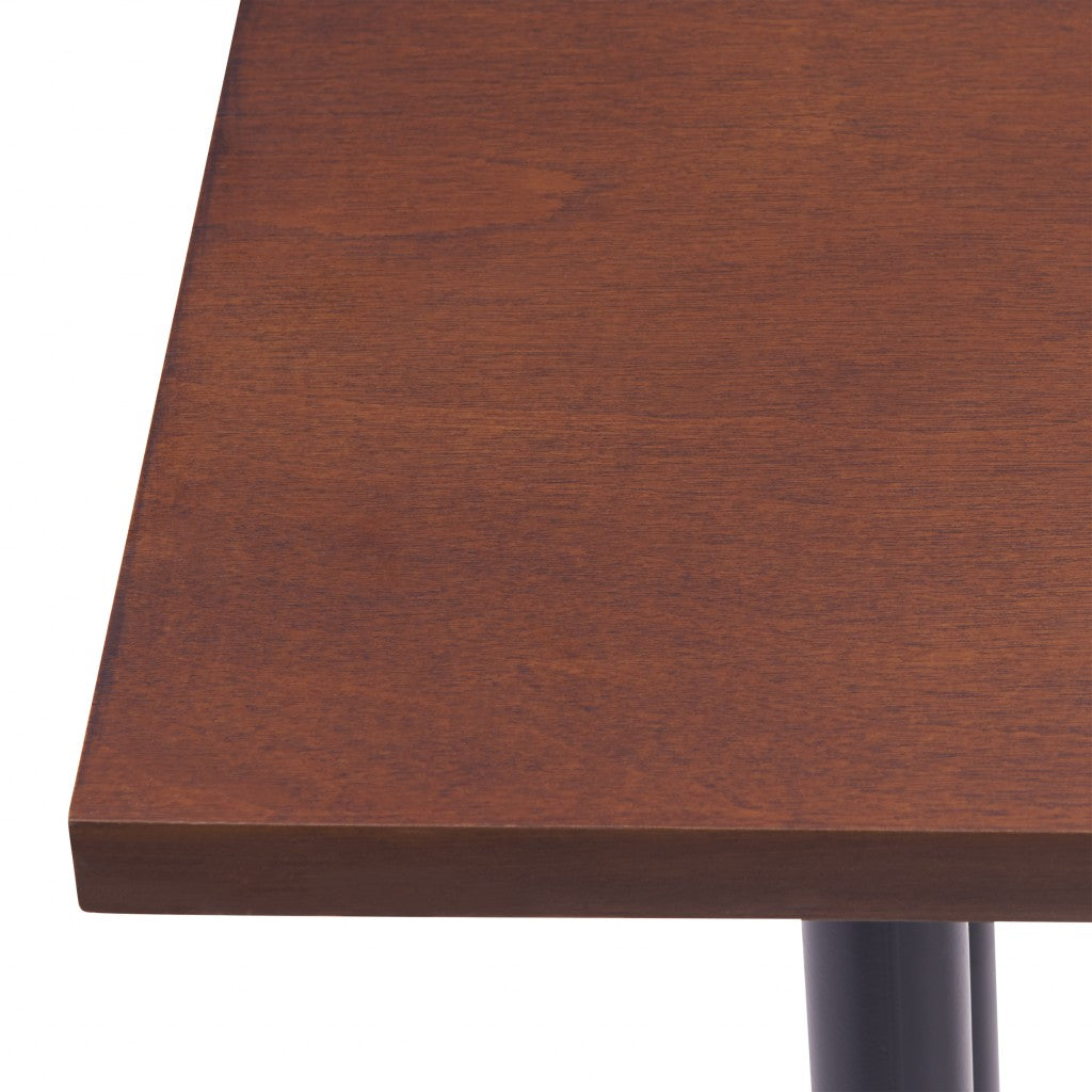 56" Espresso and Black Console Table-Console Tables-DECOROLALA