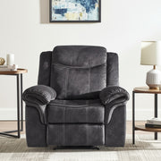 41" Granite Gray Fabric Power Recliner-0