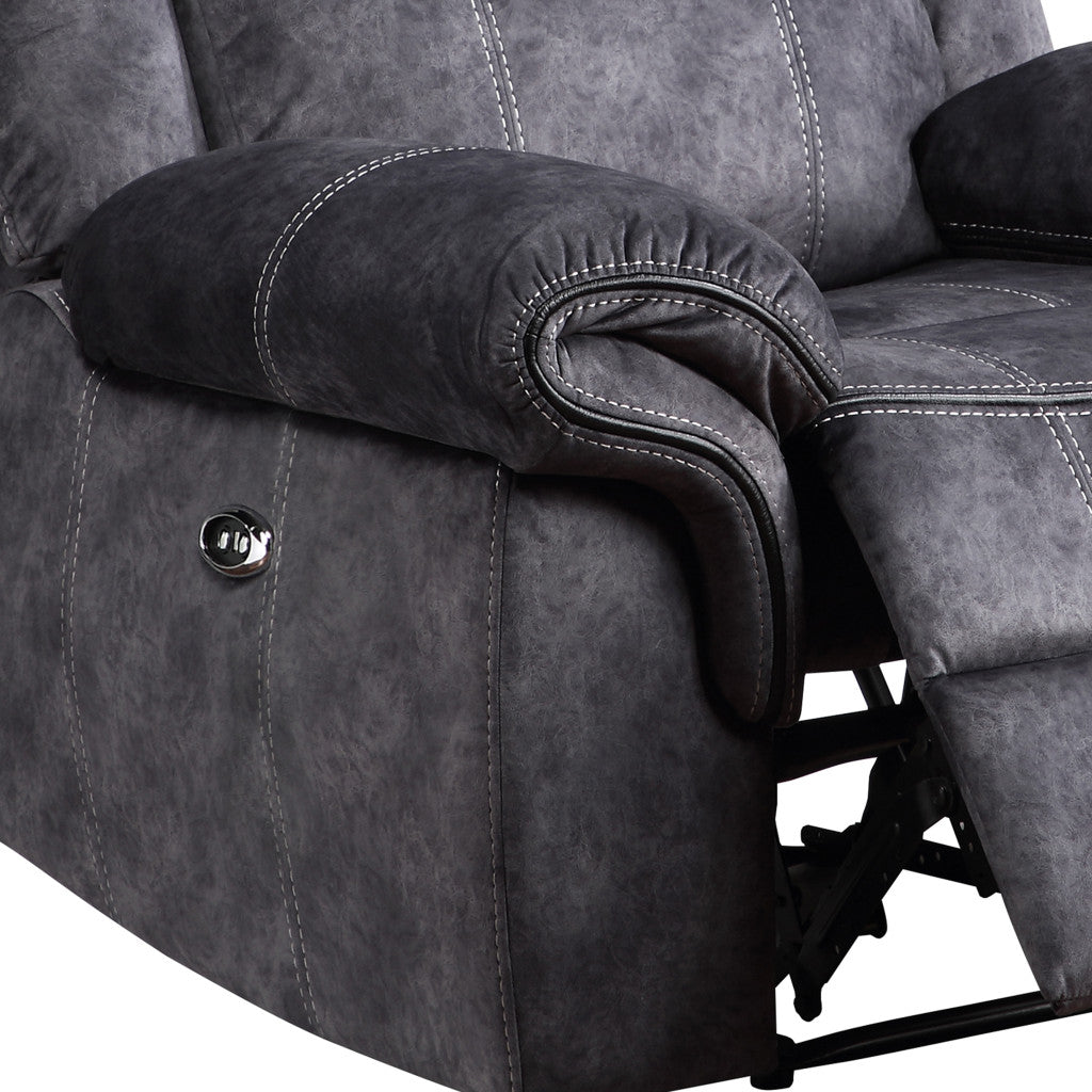 41" Granite Gray Fabric Power Recliner-7