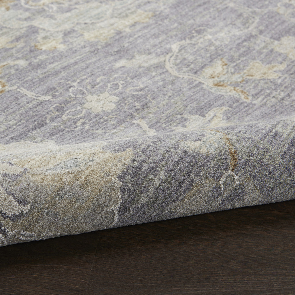 10' Gray Geometric Runner Rug-4