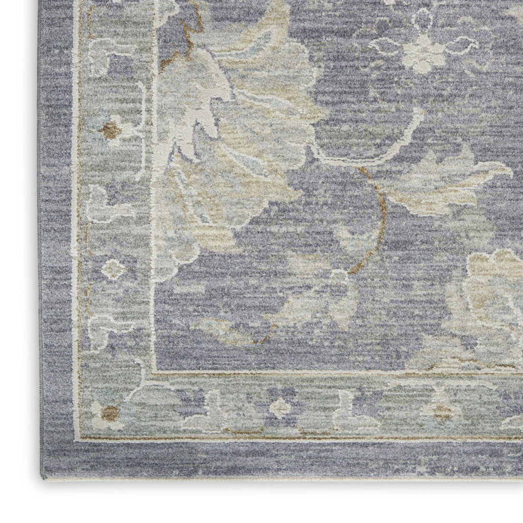 10' Gray Geometric Runner Rug-5