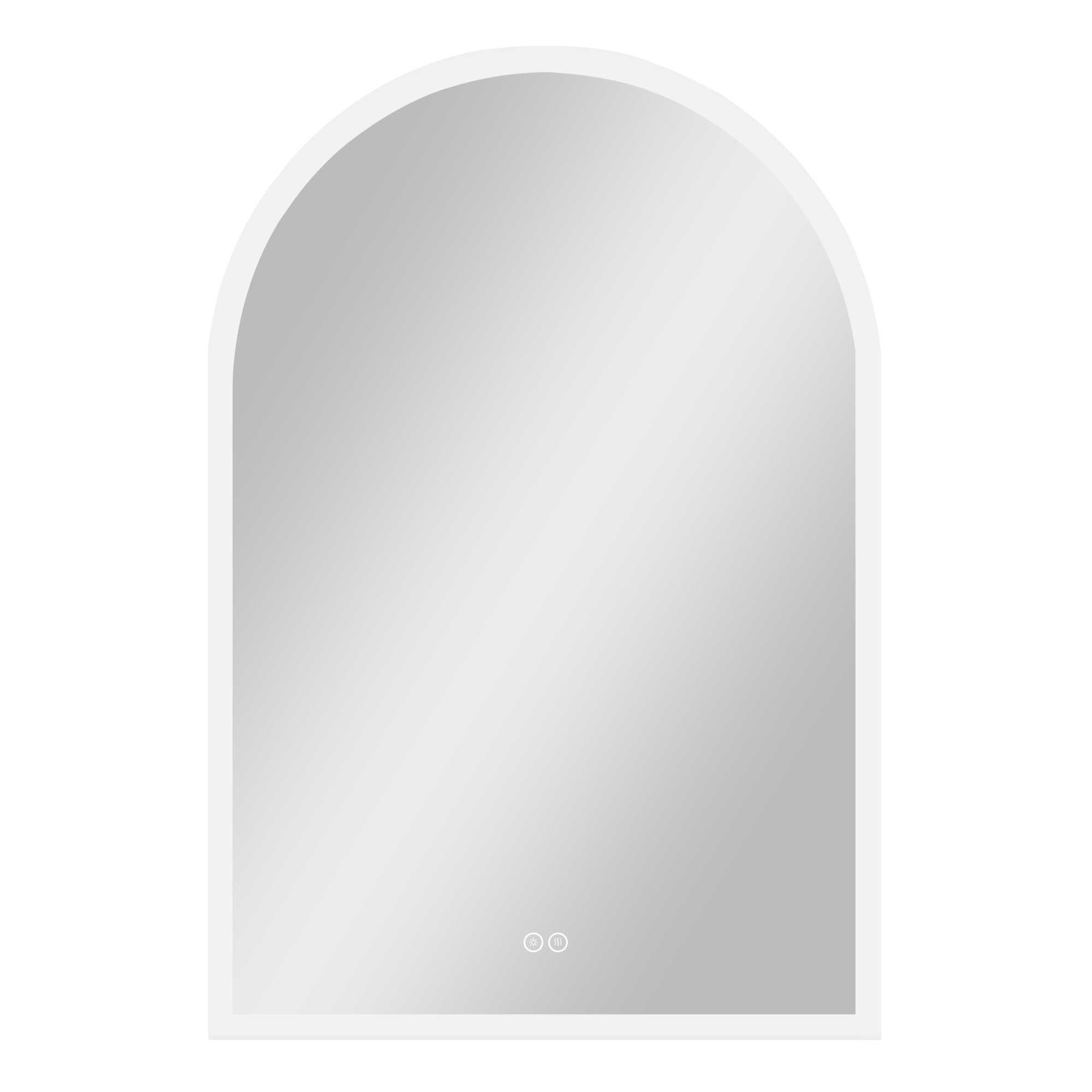 38" Clear Arch Unframed LED Lighted Bathroom Vanity Mirror-Mirrors-DECOROLALA