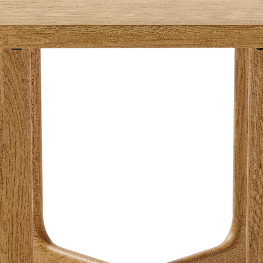 24" Natural Solid Wood Square Cross Legs End Table-End-Side Tables-DECOROLALA