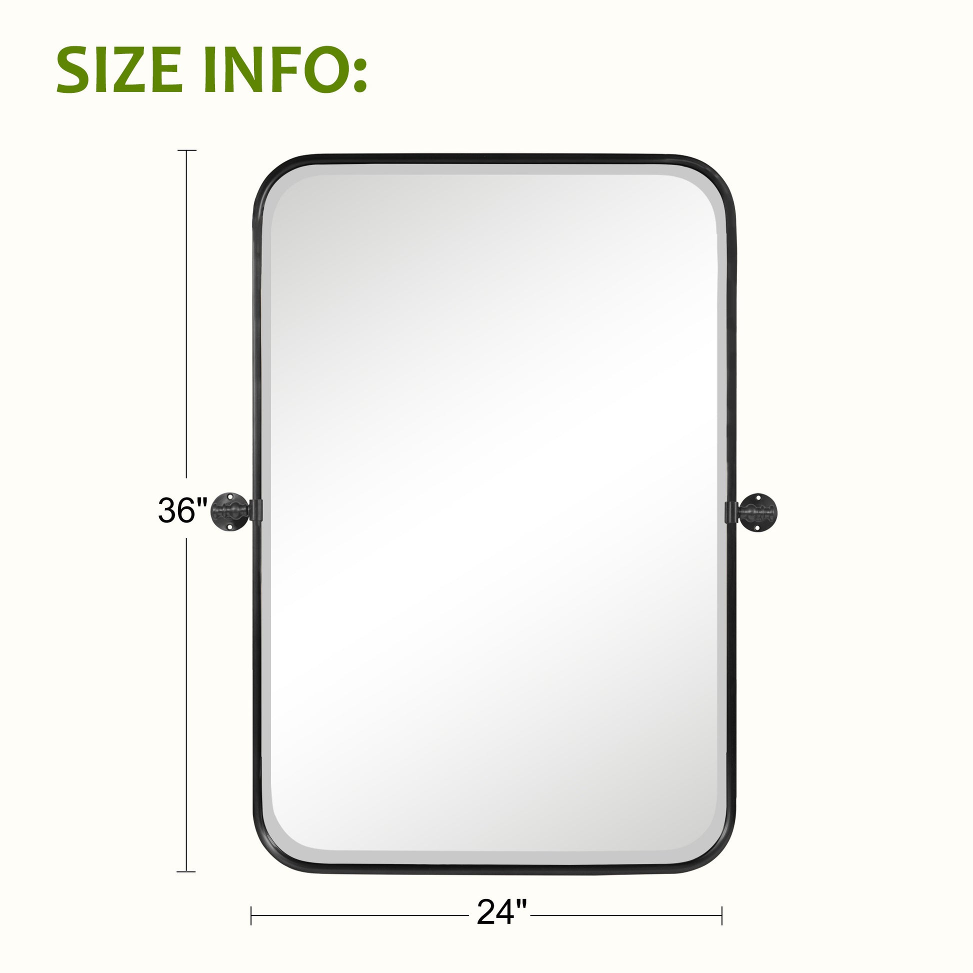 32" Black Iron Framed Bathroom Vanity Mirror-Mirrors-DECOROLALA