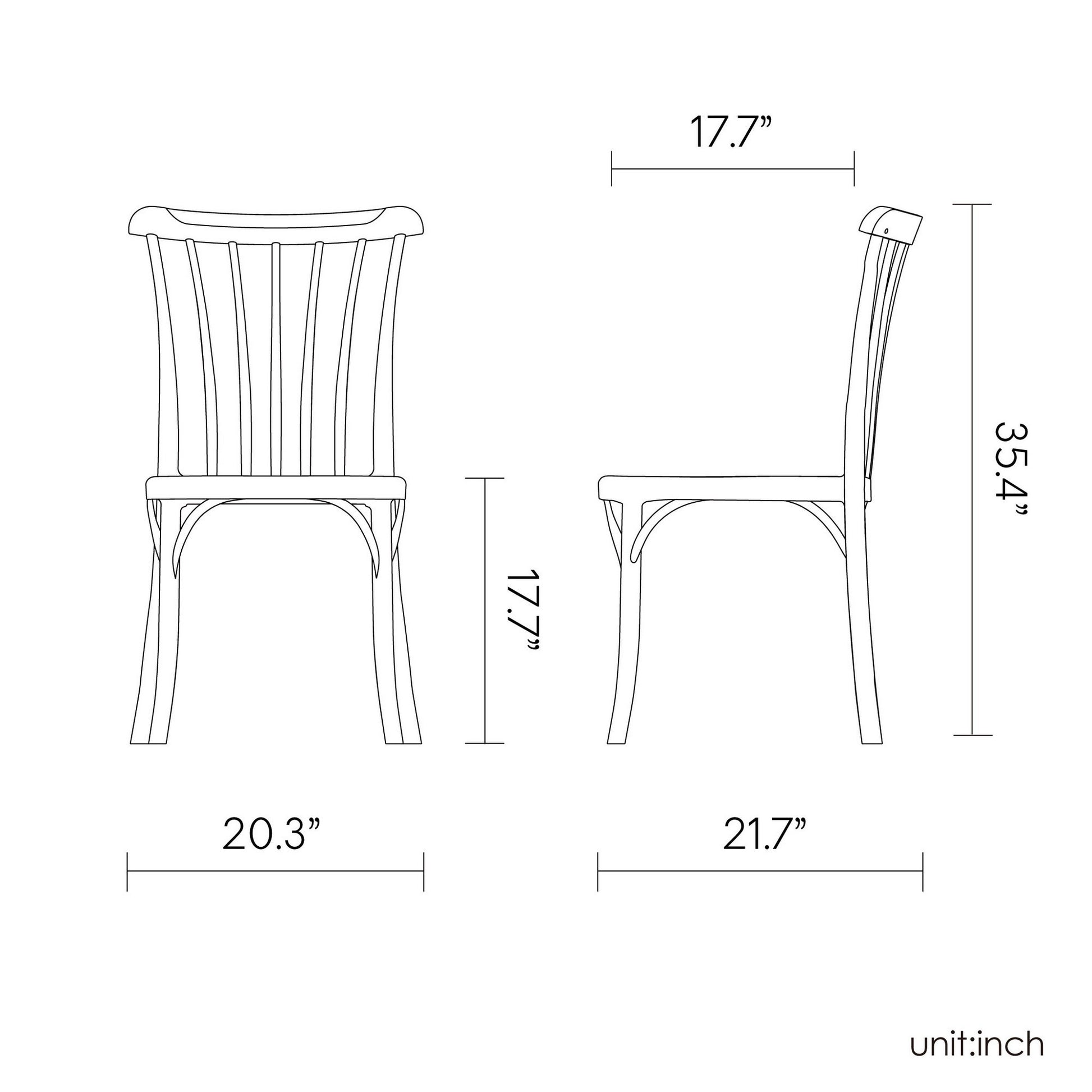 Set of Four 22" Green Heavy Duty Plastic Outdoor Stacking Dining Chairs-Outdoor Chairs-DECOROLALA