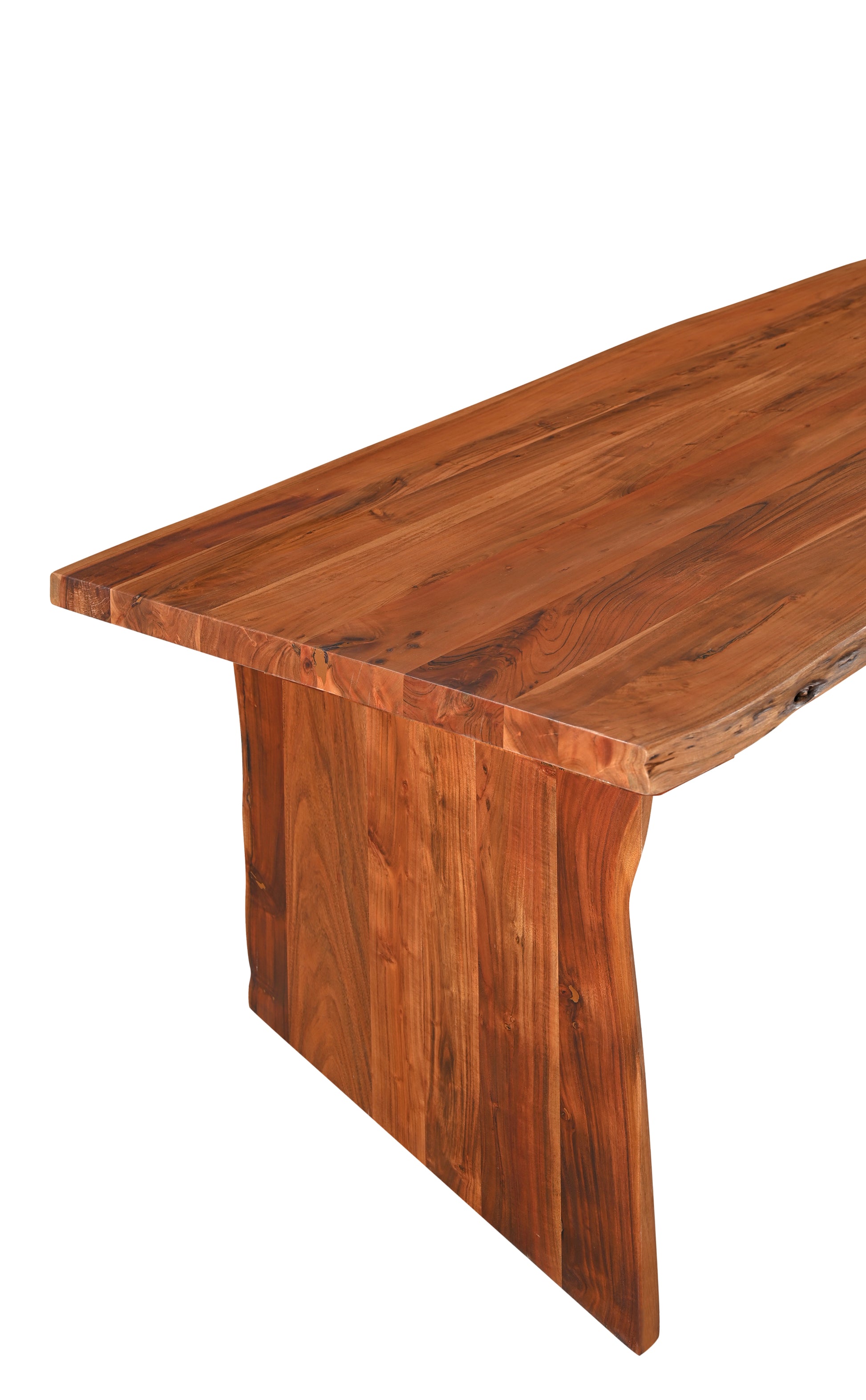 60" Brown Solid Wood Live Edge Dining Bench-Benches-DECOROLALA