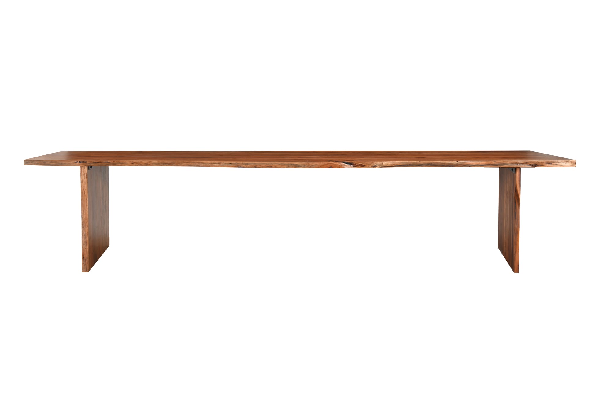 60" Brown Solid Wood Live Edge Dining Bench-Benches-DECOROLALA