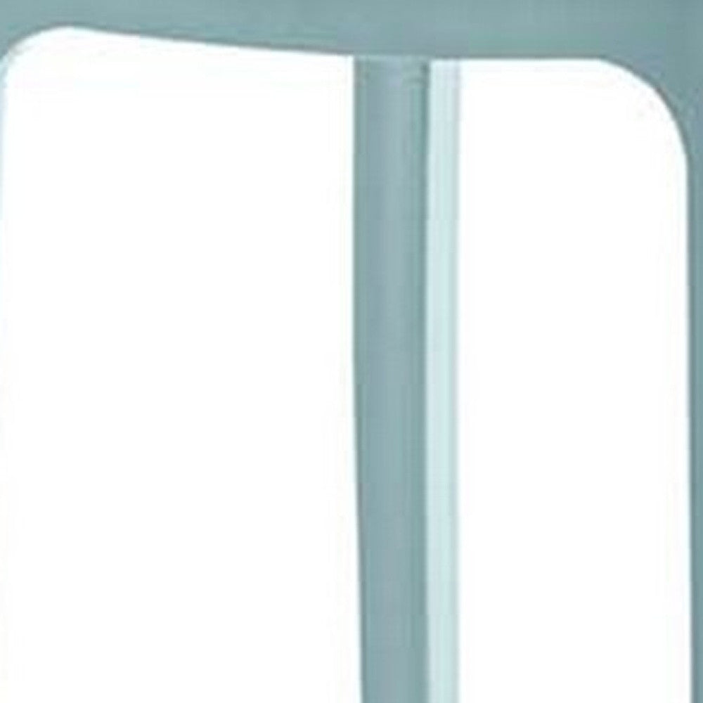 Set of Four 30" Baby Blue Heavy Duty Plastic Low Back Outdoor Bar Height Chairs-Outdoor Bar Chairs-DECOROLALA