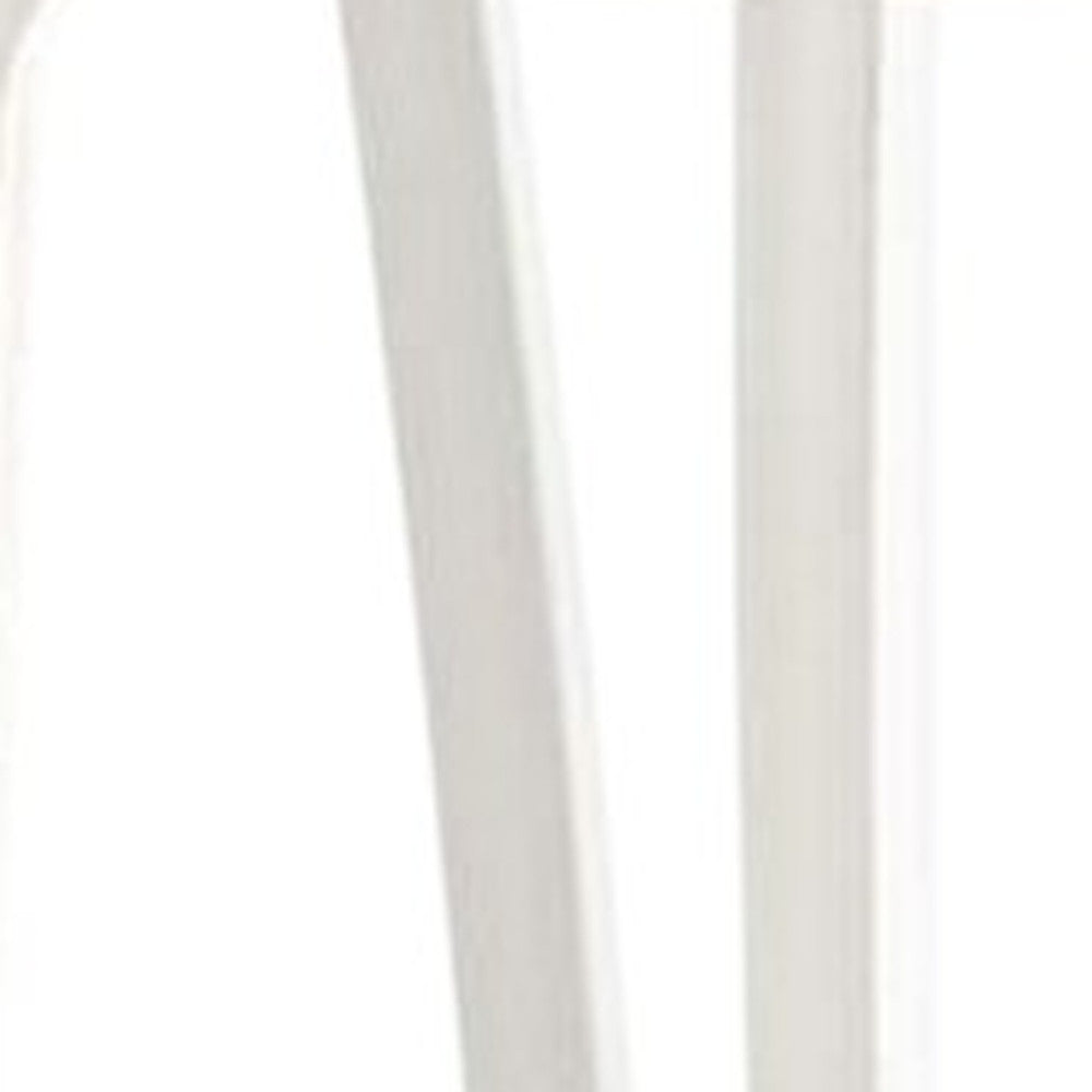 Set of Four 26" White Heavy Duty Plastic Low Back Outdoor Counter Height Bar Chairs-Outdoor Bar Chairs-DECOROLALA