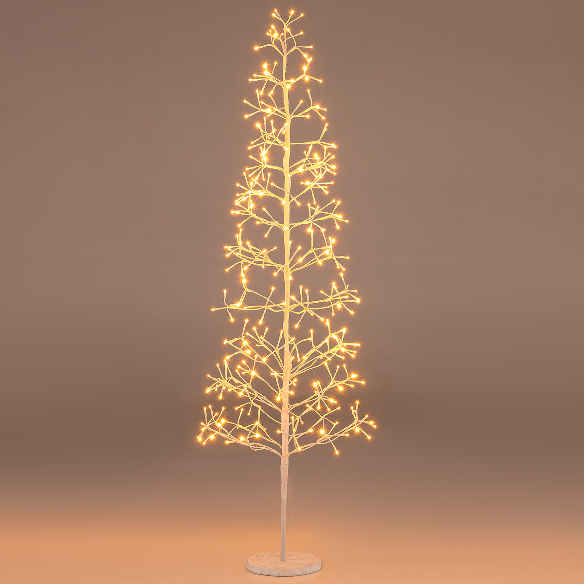 5/6/7 FT Lighted Birch Tree Pre-lit Twig Tree with 240/320/456 Warm White Light LED Lights-6 FT-Christmas Trees-DECOROLALA