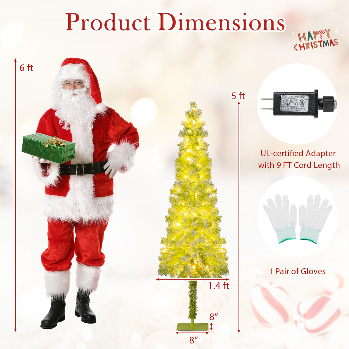 5/6/7 FT Whimsical Christmas Tree with Bendable Top and 216/290/366 Branch-5 FT-Christmas Trees-DECOROLALA