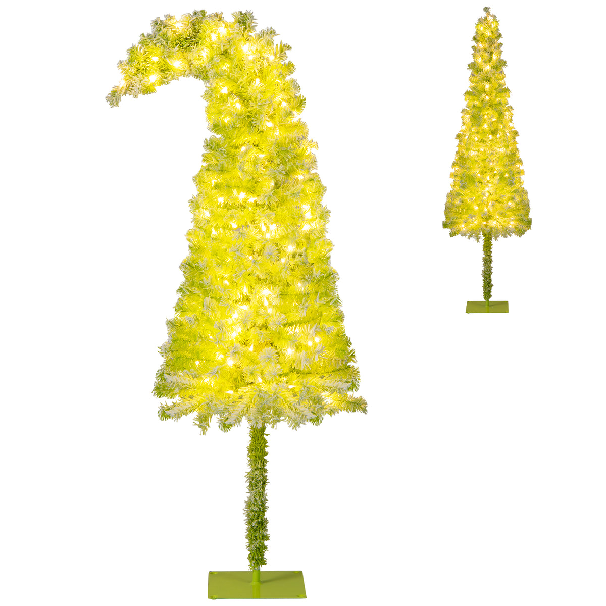 5/6/7 FT Whimsical Christmas Tree with Bendable Top and 216/290/366 Branch-6 FT-Christmas Trees-DECOROLALA
