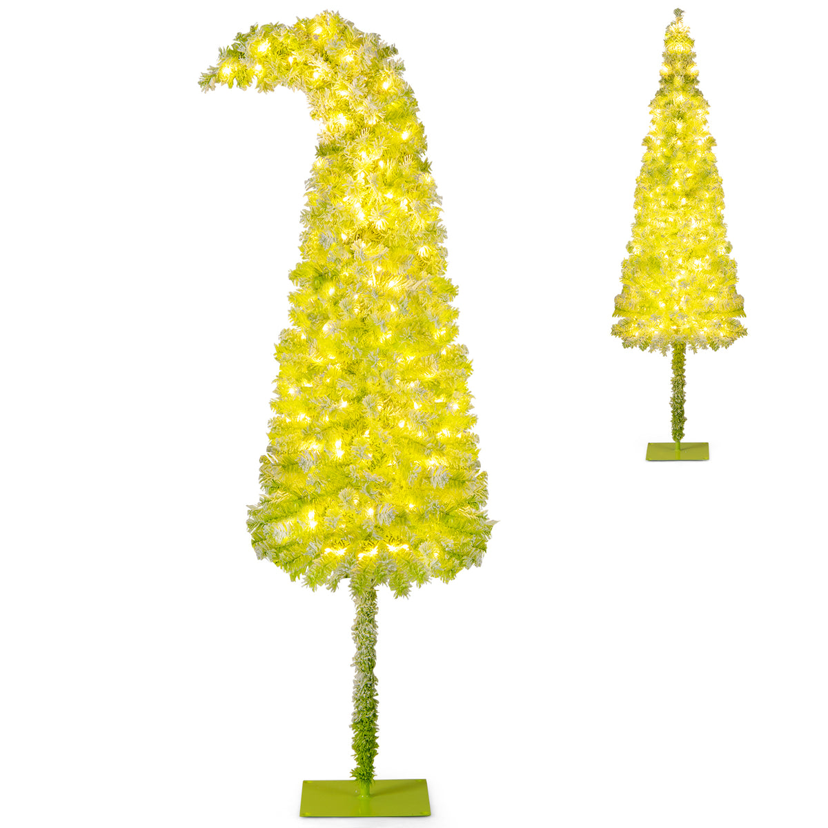 5/6/7 FT Whimsical Christmas Tree with Bendable Top and 216/290/366 Branch-7 FT-Christmas Trees-DECOROLALA