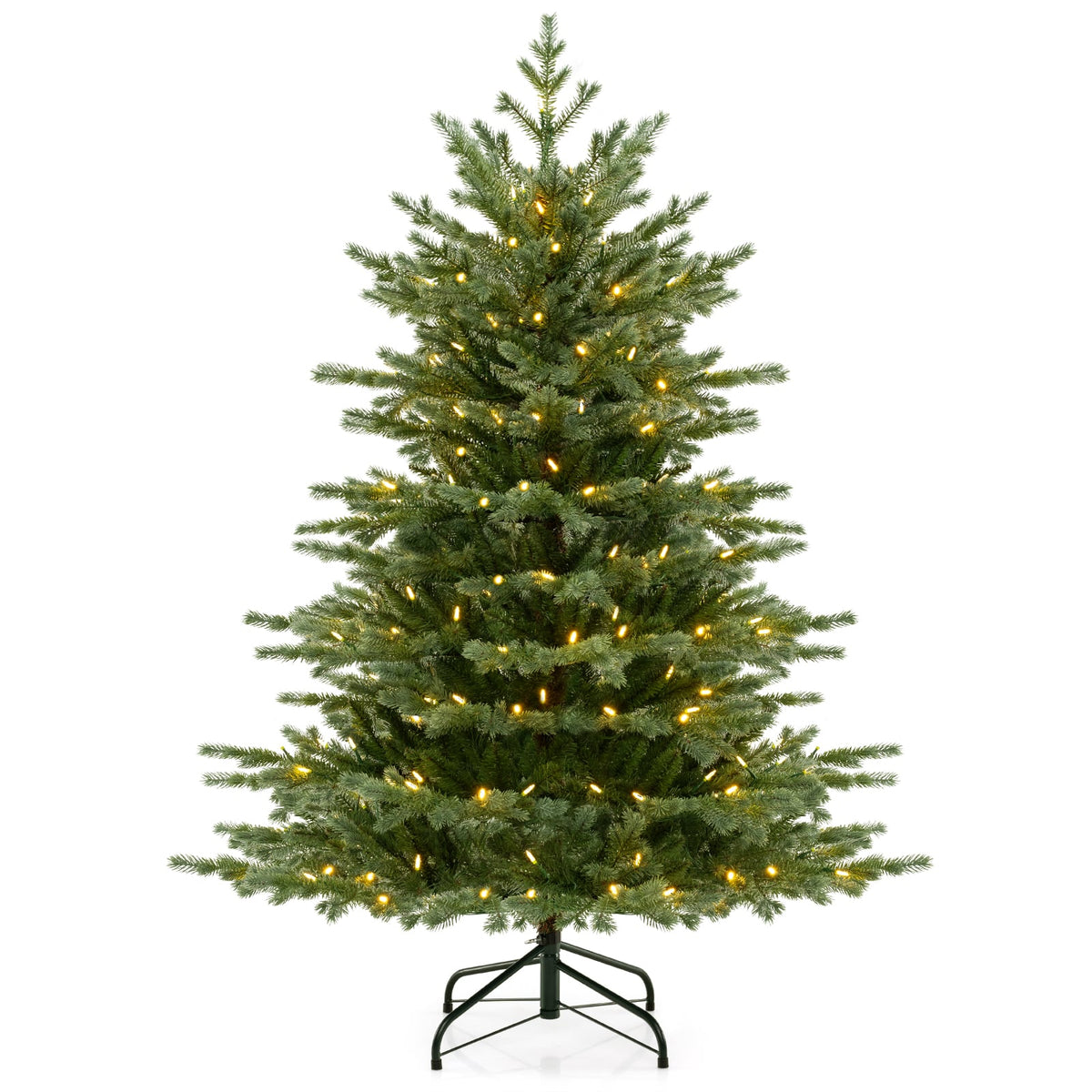 5/6/7 Feet Artificial Christmas Tree with 1426/2116/3156 Lush PVC and 200/300/400 Warm White LED Lights-5 fit-Christmas Trees-DECOROLALA