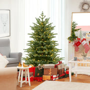 5/6/7 Feet Artificial Christmas Tree with 1426/2116/3156 Lush PVC and 200/300/400 Warm White LED Lights-5 fit-Christmas Trees-DECOROLALA