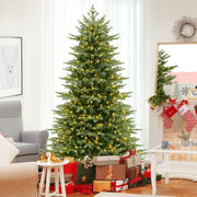 5/6/7 Feet Artificial Christmas Tree with 1426/2116/3156 Lush PVC and 200/300/400 Warm White LED Lights-L-Christmas Trees-DECOROLALA