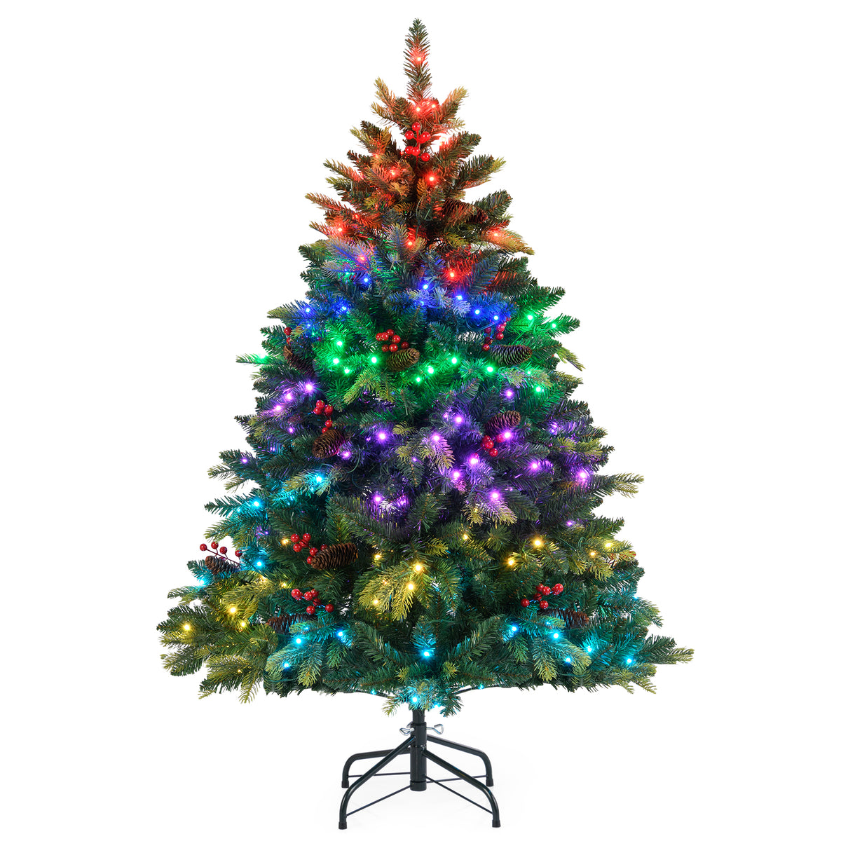 5/6/7/8 FT Artificial Christmas Tree with LED Lights and Remote APP Control-5 FT-Christmas Trees-DECOROLALA
