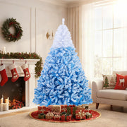 5/6/7/8 FT Artificial Christmas Tree with Warm White LED Lights and 8 Modes-7 Feet-Christmas Trees-DECOROLALA