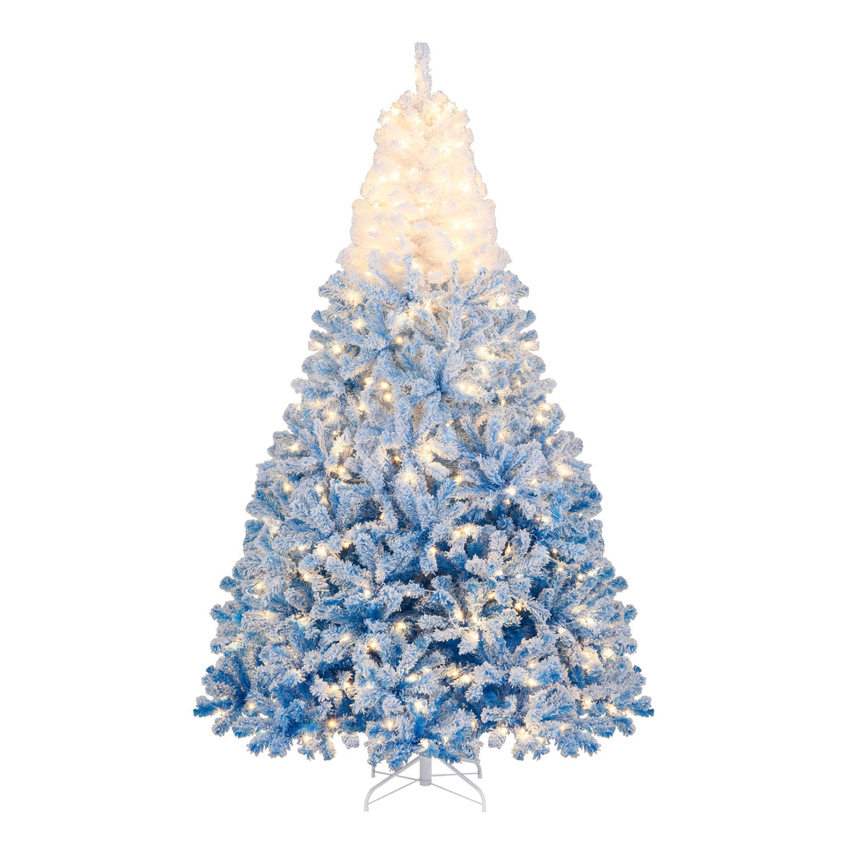5/6/7/8 FT Artificial Christmas Tree with Warm White LED Lights and 8 Modes-8 Feet-Christmas Trees-DECOROLALA