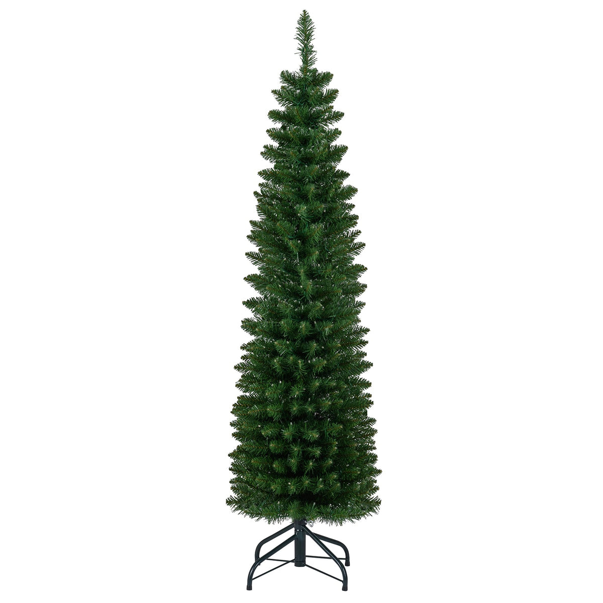 5/6/7/8/9 Feet Pre-lit Pencil Artificial Christmas Tree with 150/180/200//300/400 Warm White LED Lights-5 ft-Christmas Trees-DECOROLALA