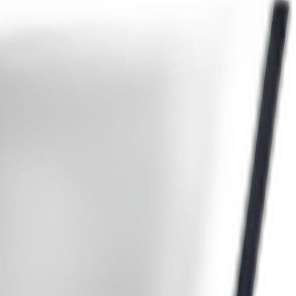 57" Black Rectangle Cheval Standing Metal Framed-Mirrors-DECOROLALA