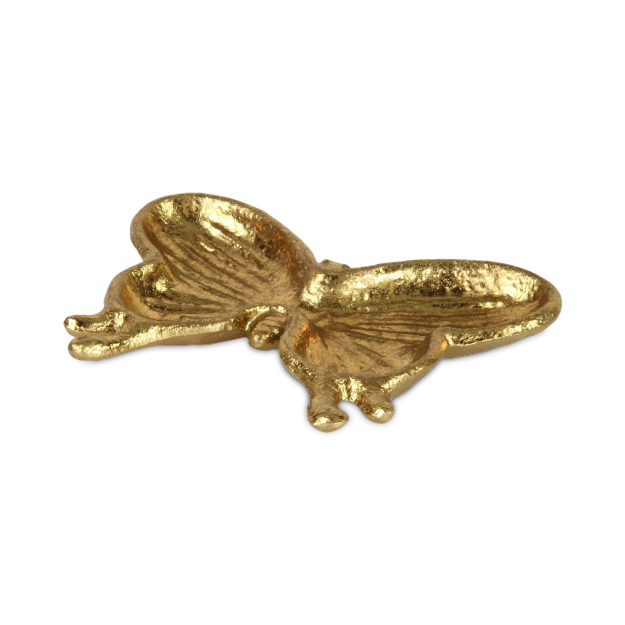 6" Gold Cast Iron Butterfly Handmade Trinket Tray-6