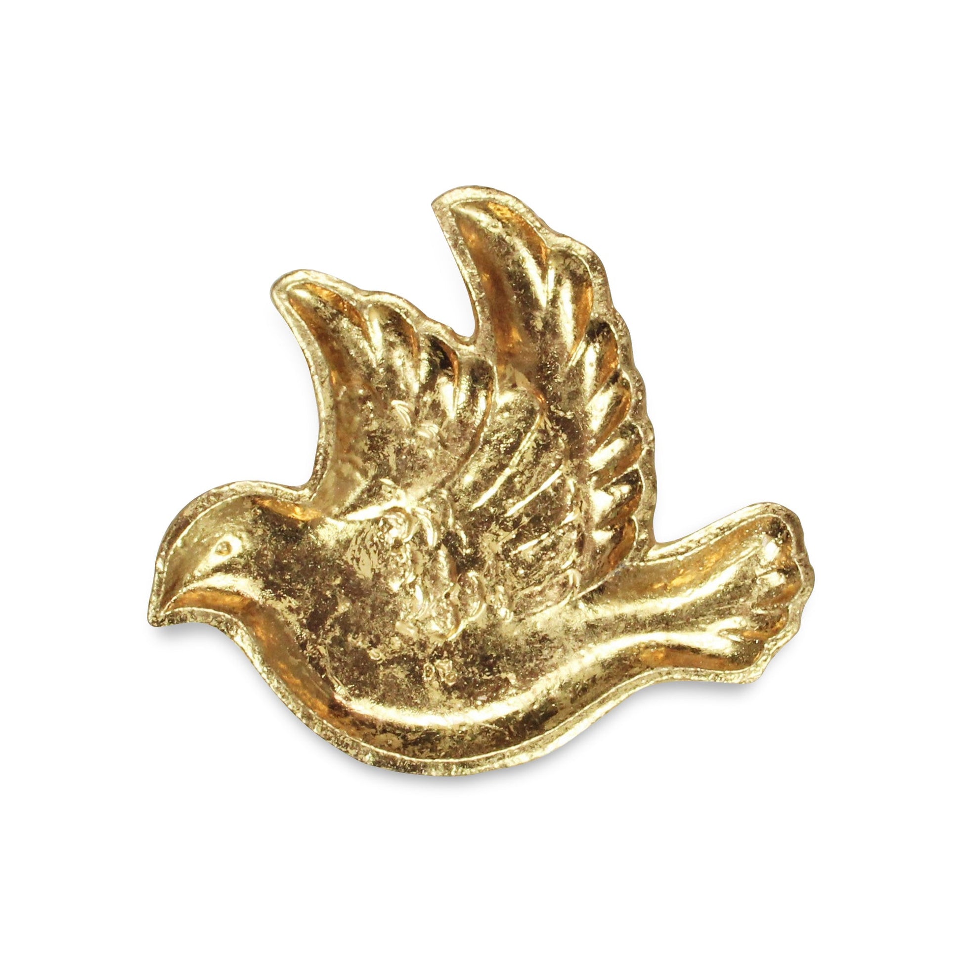 7" Gold Cast Iron Dove Handmade Trinket Tray-3