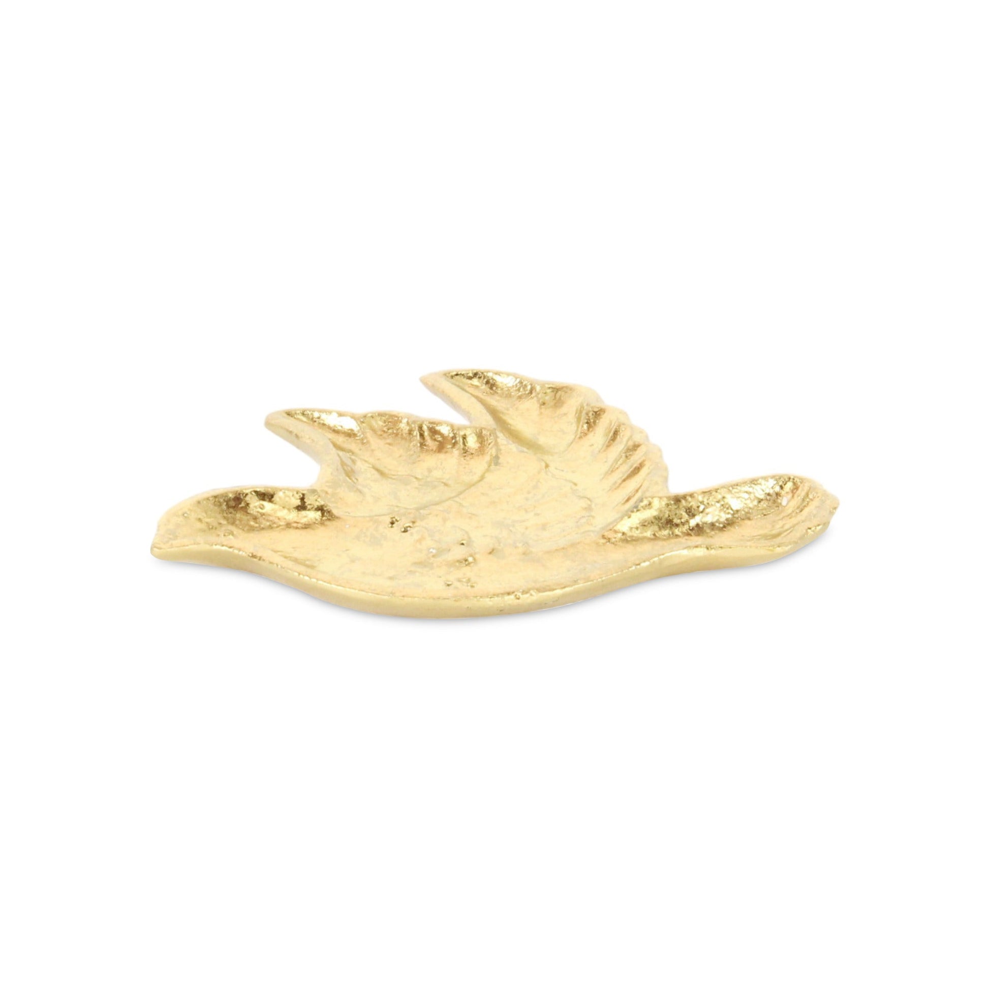 7" Gold Cast Iron Dove Handmade Trinket Tray-5