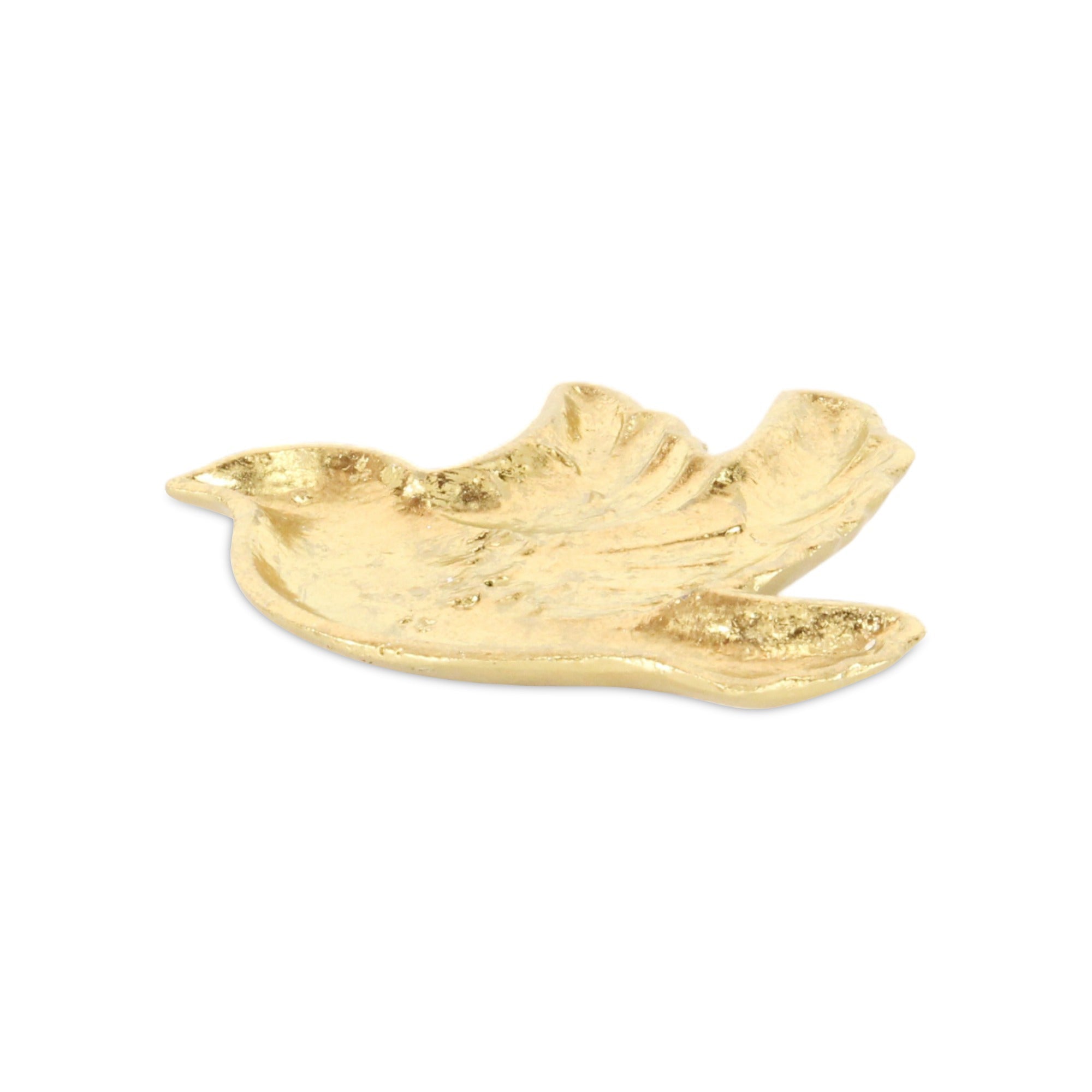 7" Gold Cast Iron Dove Handmade Trinket Tray-7