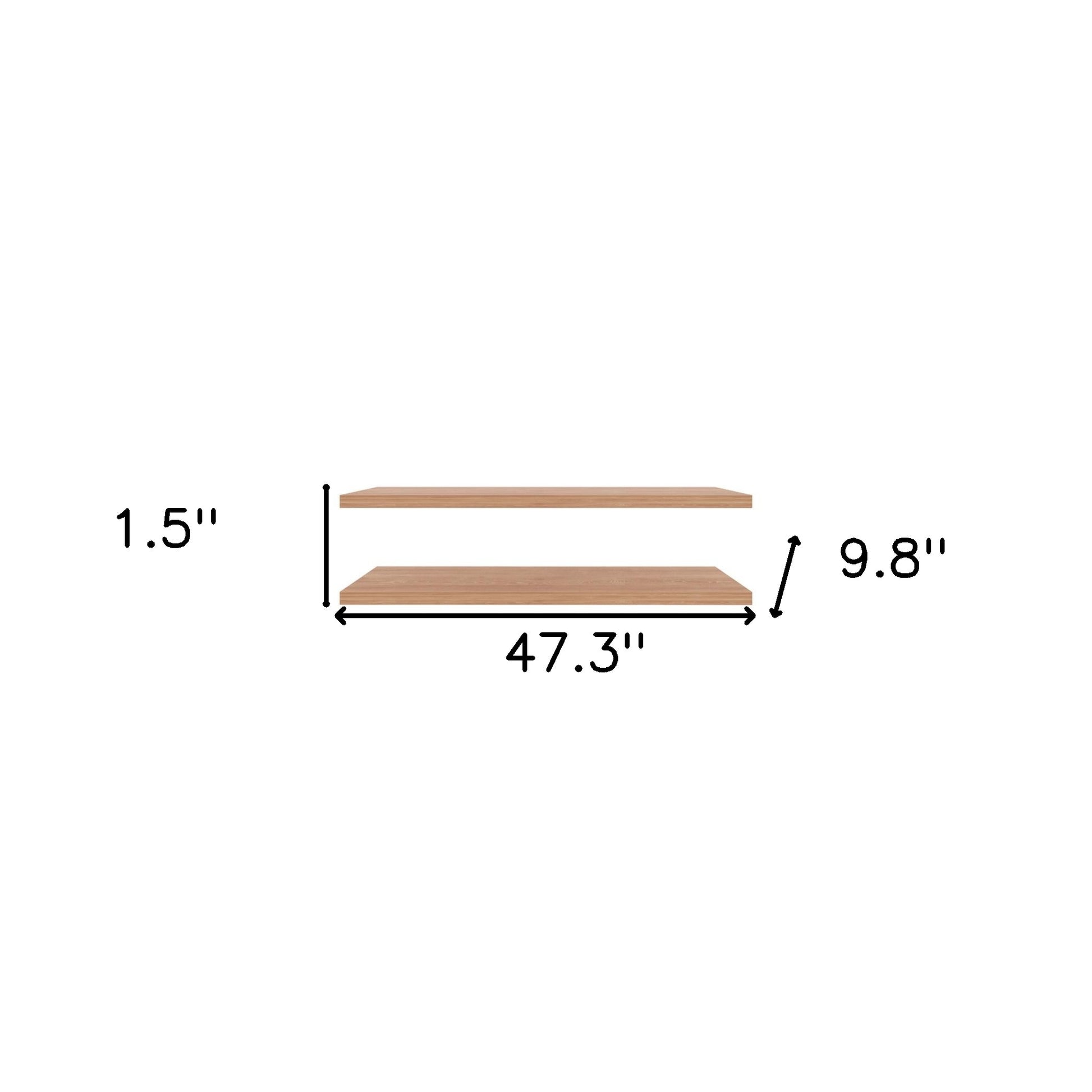 Set Of Two Wood Wall Mounted Floating Shelf-Wall Mounted Shelves-DECOROLALA