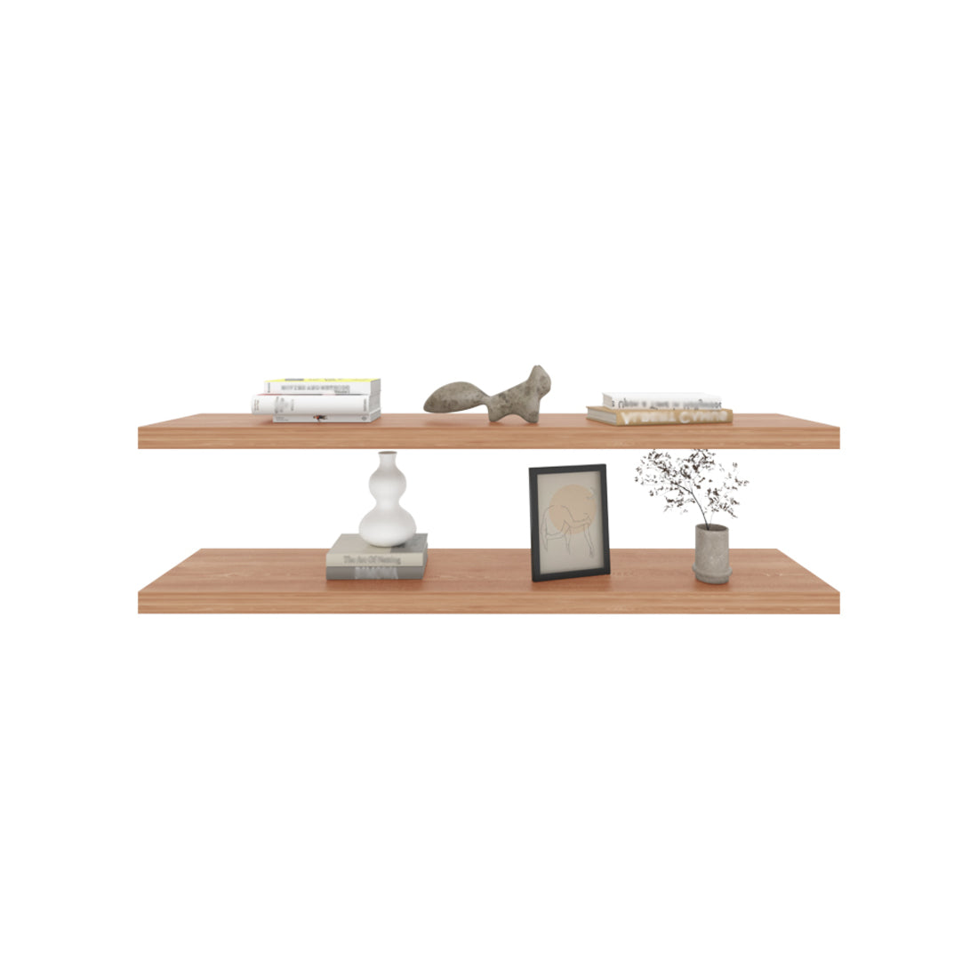 Set Of Two Wood Wall Mounted Floating Shelf-Wall Mounted Shelves-DECOROLALA