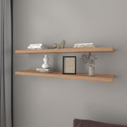 Set Of Two Wood Wall Mounted Floating Shelf-Wall Mounted Shelves-DECOROLALA